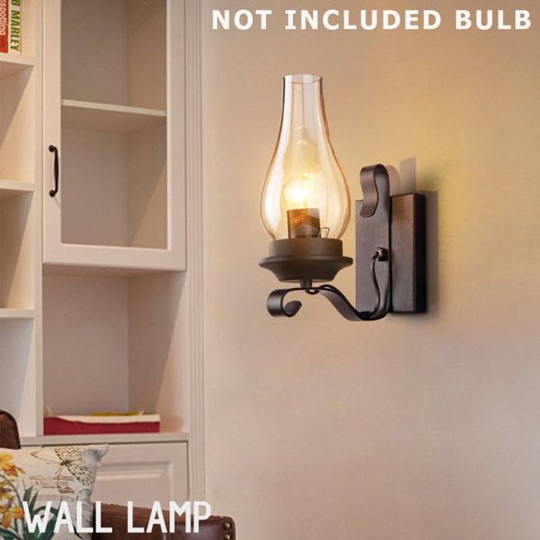

wall lamp e27 sconce led iron bedroom home decor bar light retro loft indoor lighting industrial vintage aisle corridor night