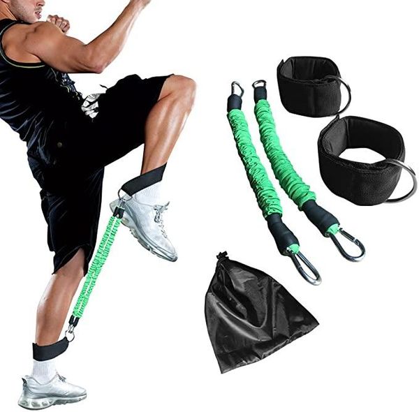 

resistance bands 15-35lb taekwondo jump step training tension rope leg strength belt ankle elastic