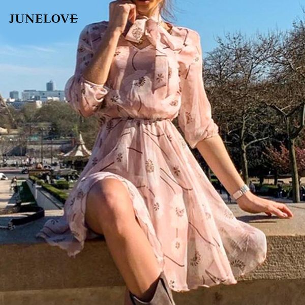 

vintage print floral spring dress women fashion street casual half sleeve chic party dress work office lady boho dress, Black;gray