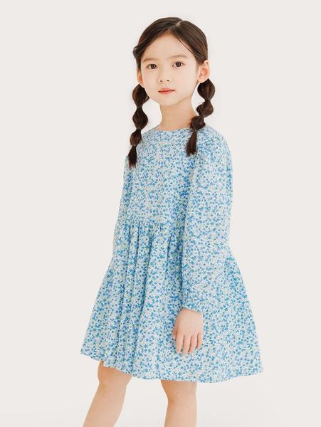 

toddler girls ditsy floral bishop sleeve dress she, Red;yellow