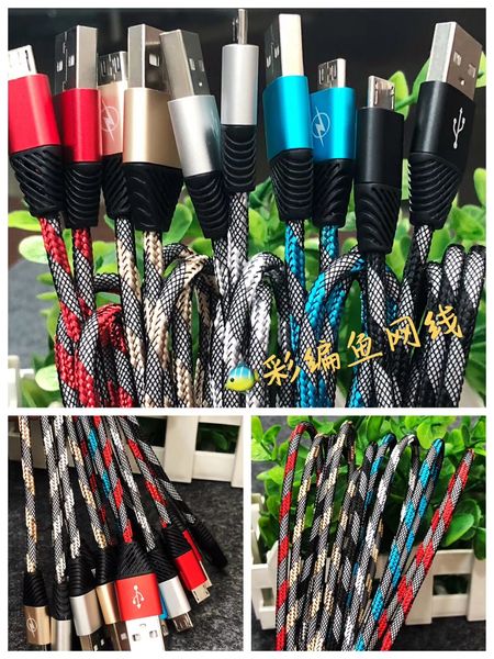 

braided fabric cables micro usb rope cables 1m 3ft charge/data sync usb cable