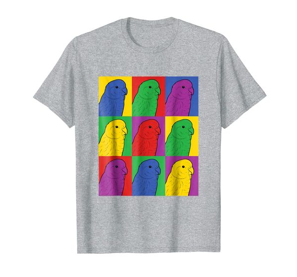 

parakeet pop art t-shirt - vintage parrot tee, White;black