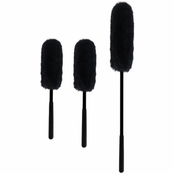 

car sponge 3pcs wheel wool brush rim wash detail cleaning tool (black)