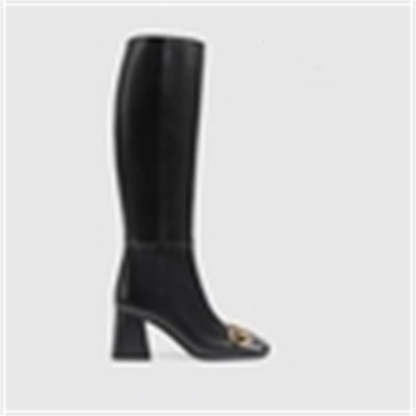 

brand designer luxury 3g6h 643889 women's horsebit boots women riding rain boot boots booties sneakers loafers ballerinas dress shoes, Black