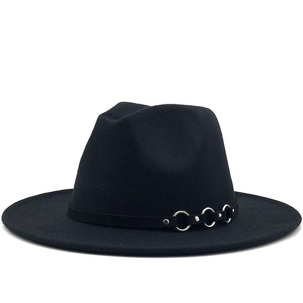 

stingy brim hats simple wool fedora warm jazz hat chapeau femme feutre panaman ring felt women with belt vintage trilby caps, Blue;gray