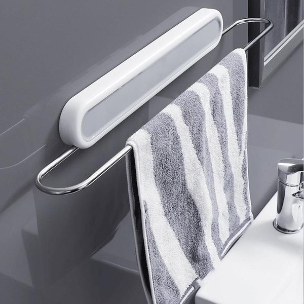 

towel racks punch-foldable bar adhesive hanging slippers organizer storage rack door mounted for kitchen shoes 46cm long da