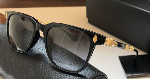 

new popular retro men sunglasses melice punk style design retro square frame with leather box coating reflective anti-uv lens quality, White;black