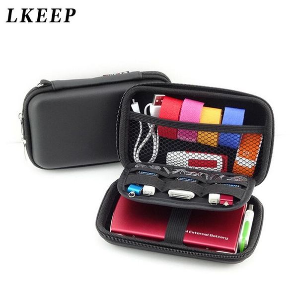

women cosmetic bag cosmetics portable earphone cable usb digital gadgets organizer storage makeup bag suitcase mobile kit case