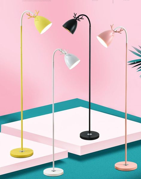 

pink floor lamp e27 living room lamp bedroom light floor light nordic metal