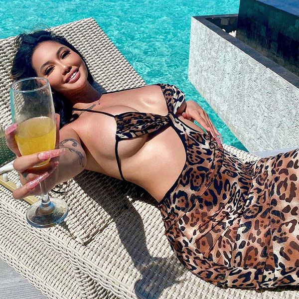 

vacation leopard print midi dresses club outfits for women summer cut out backless bodycon dress d83-bb16, Black;gray