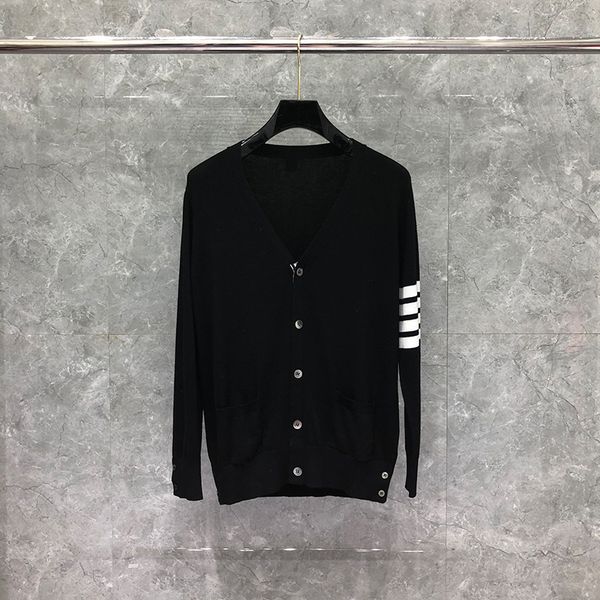 

sweater dongguan daizhiying tb5 button cardigan black wool knitted men's and women's korean loose, White;black