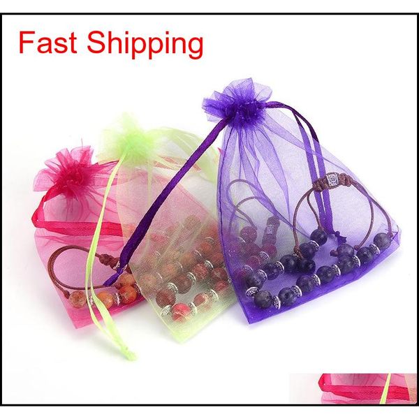

500pcs/lot wholesale organza bags 7x9 9x12 10x15 13x18cm brand wedding packaging gift bag party decoration je qylcng homes2007, Silver