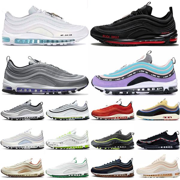 

mschf lil nas x satan luke inri jesus 97s mens women running shoes big size 12 undefeated triple black purple bullet white off university re