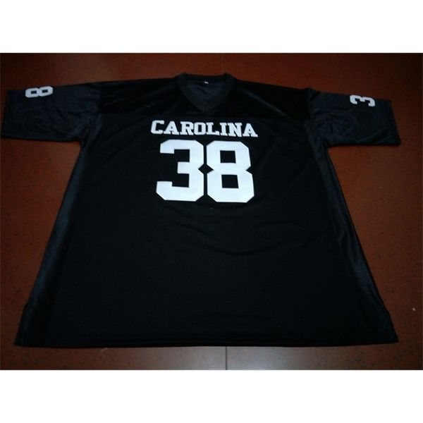 

001 #38 george rogers college jersey size s-4xl or custom any name or number jersey, Black