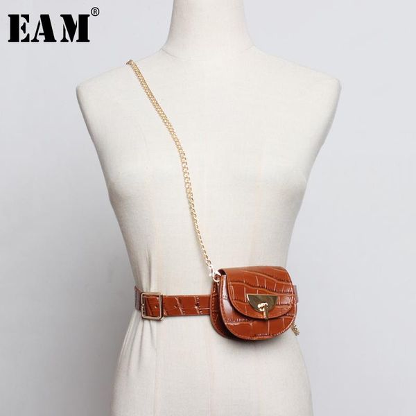 

belts [eam] pu leather multicolor leopard print chain split long belt personality women fashion tide all-match spring 2021 1n454, Black;brown