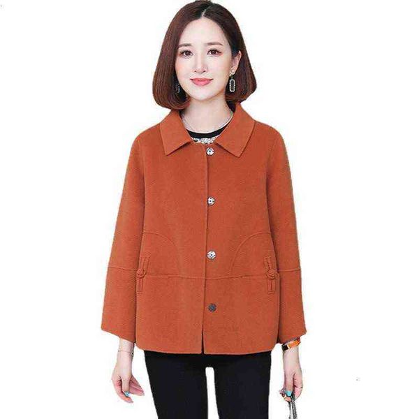 

wool coat thickened women's short 2021 autumn winter korean loose thin foreign, Black