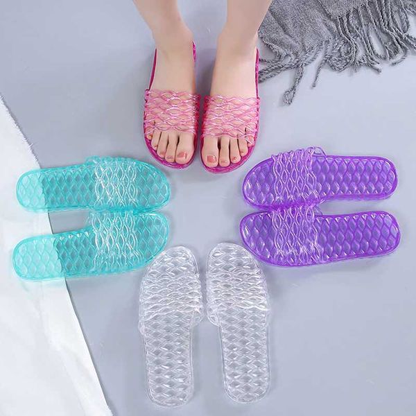 

new summer women's slippers non-slip transparent women beach slippers, Black