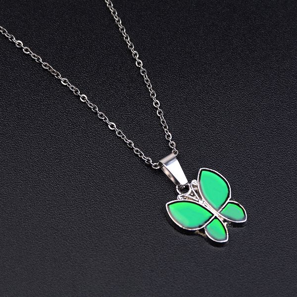 

mood necklace stainless steel chain change color necklaces, Silver