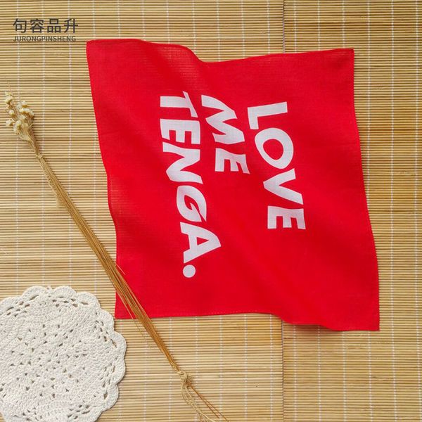 

handkerchief red cotton letter printed , quality square towel,, White