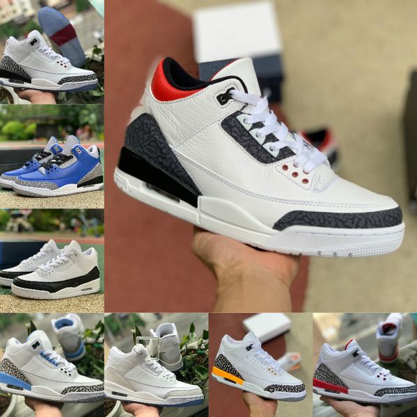 

new laser orange fire red 3s 3 air mens basketball shoes fragment knicks rivals jsp tinker sp pure white black cement unc blue designers