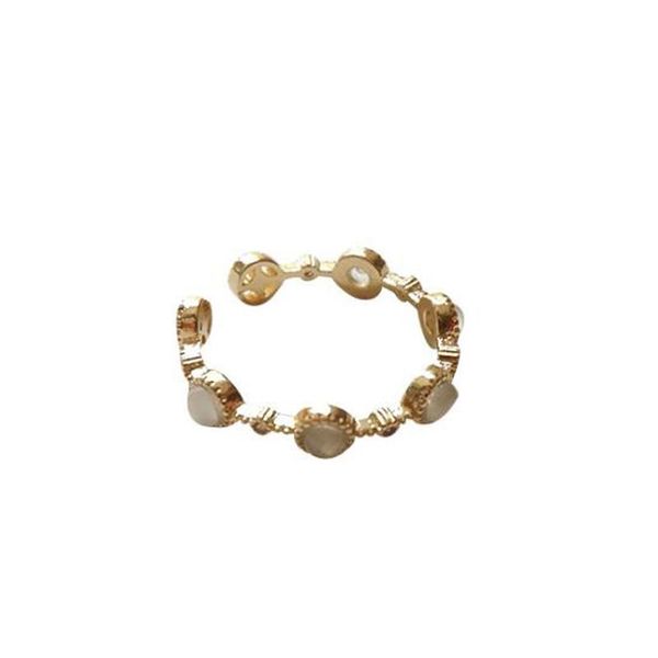 

cluster rings 925 sterling silver ring open for women cat's eye jewelry arrivals engagement gold gift girls, Golden;silver
