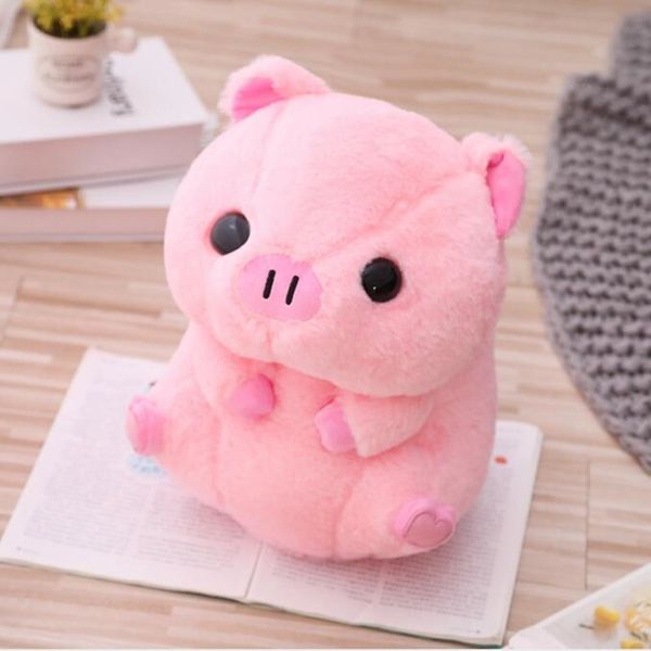 

40cm Cute Plushie Pig Toys Stuffed Lucky Pig Soft Kawaii Plush Animals Accompany Doll Toys for Girls Kids Birthday Gifts, Pink