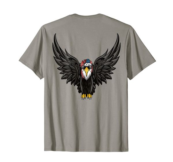 

badass eagle back printed logo, White;black