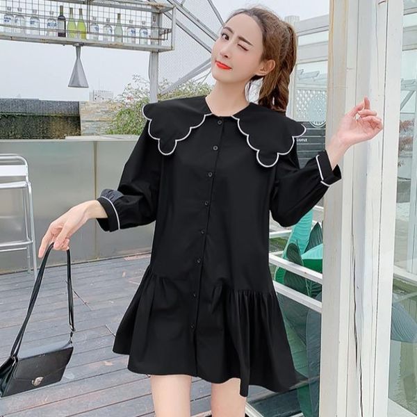 

casual dresses fashion japan style loose women's clothing fairy student mori girl summer sweet dress princess lolita, Black;gray