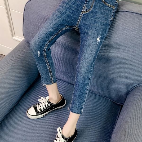 

girls children clothing leopard gloria jeans for 2021 the new listing autumn and winter family matching outfits designer wqck, Blue