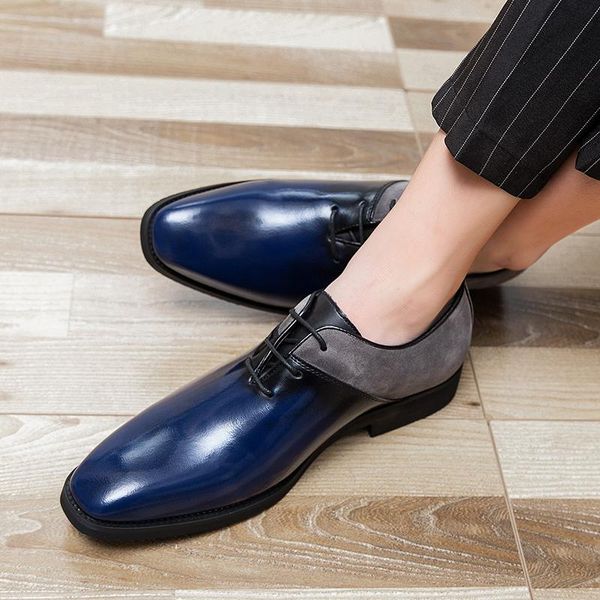 

dress shoes formal for men brand man oxford pu leather footwear black fashion casual lace up business shoe