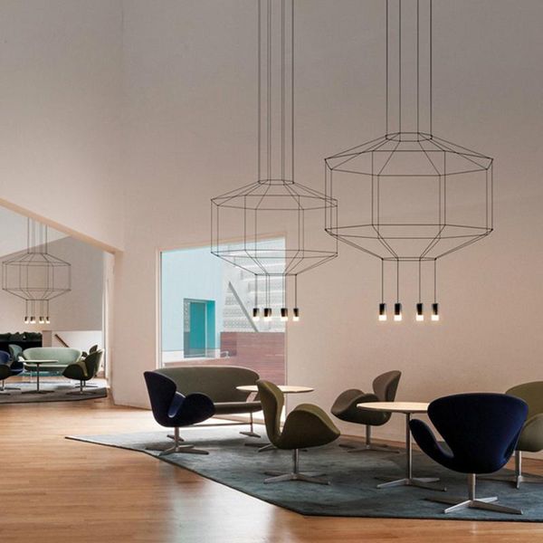 

pendant lamps led creative designer diy multi point chandelier cafe decoration living room dining bar lighting
