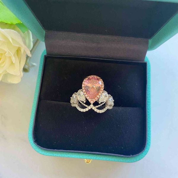 

double 11 special s925 sterling silver powder diamond crown ring