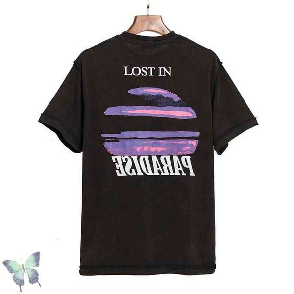

lost in paradise sunset sunrise oversize askyurself men women t-shirt, White;black