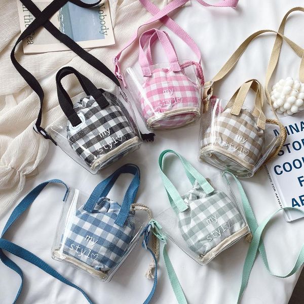 

purse children mini cute pvc transparent crossbody bag for kids small coin pouch baby girl clear purses and handbags, White