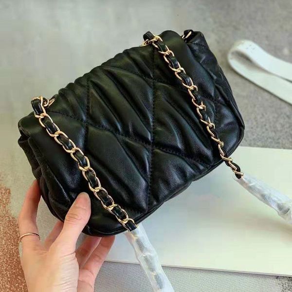 

re-update cf bubble bags details have changed lambskin material pleated soft shoulder bags chains long strap purse criss-crossbody bags free