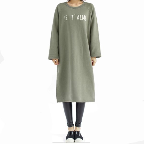 

spring new korean parent-child sweater army green 2021 printing sleeve plush thickened long family fashion, Blue