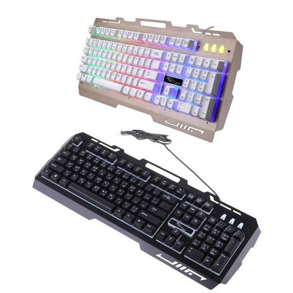 

keyboards wired usb rgb gaming keyboard colorful led backlit computer keyboad b2qf