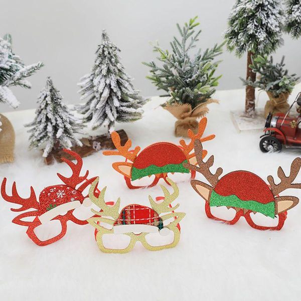 

christmas decorations decoration glasses cute glitter antler children party personalized decor festival props