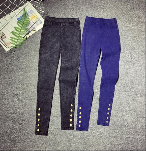 

wholesale 2021 new spring autumn selling womens fashion casual denim pants xc6 drop shipping, Black