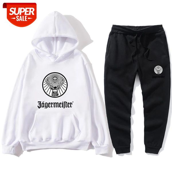 

Casual men ropa deer Print Men's set Tracksuit tuta uomo Superhero deer Man joggers Hoodies For Men 2 Piece Set Fitness hoodie #Ic5u, Gray