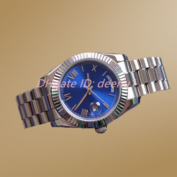 

men's watch 41mm green roman digital classic designer automatic mechanical watch waterproof sapphire glass 904l stainless steel watch m, Slivery;golden