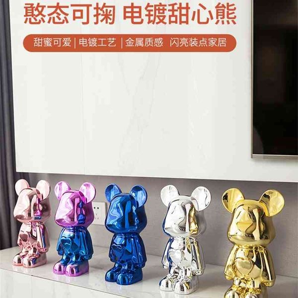 

violent bear decoration living room light luxury deskresin cartoon love doll net red children's animal