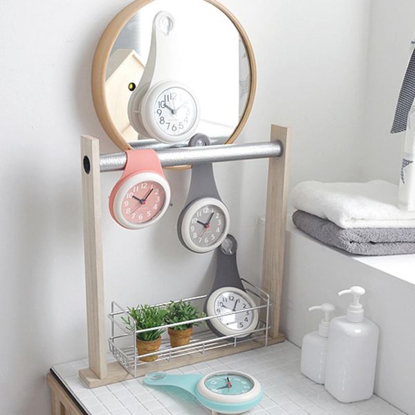 

wall clocks bath waterproof suction shower clock in or kitchen sticker watches living room silent korea design