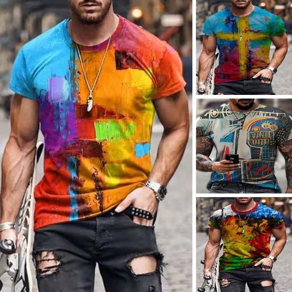 

Middle style 3D printed T-shirt visual impact party shirt Punk Gothic round neck high quality American muscle style short sleeves, White;black