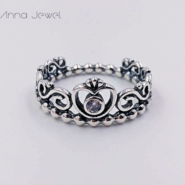 Gioielli estetici stile matrimonio fidanzamento Diamond PRINCESS Designer Pandora Love Rings per donna uomo coppia set di anelli per dito compleanno regali di San Valentino 190880CZ