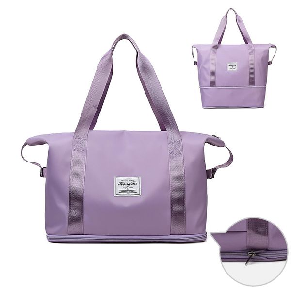 Frauen Sport Sporttasche Mädchen Yoga Fitness Trainingstasche Skalierbare Trocken- und Nasstrennung Handtasche Große wasserdichte Reisetasche Q0705