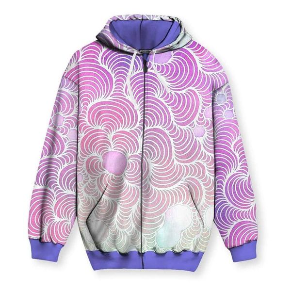 

pattern men s zip-up hoodie visual impact party punk gothic round neck american sweater hoodie, Black