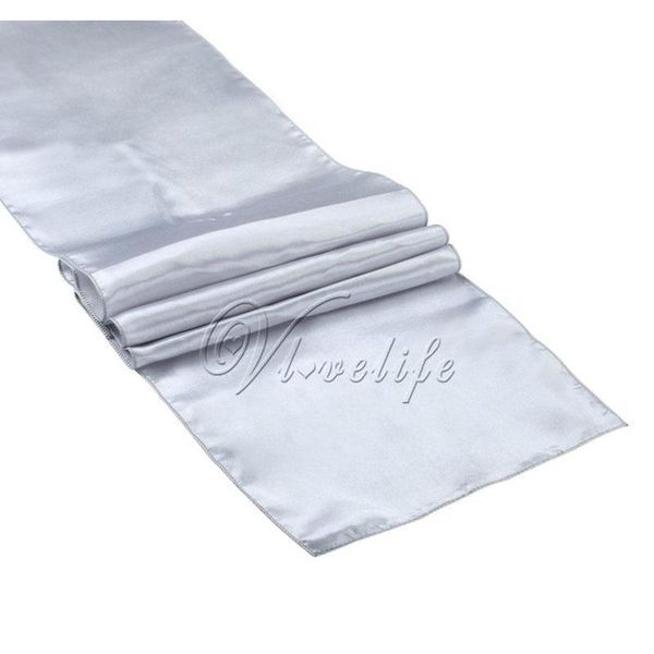 

wholesale- new silver satin table runner 12" x 108'' wedding party banquet home l table decorat jllspl sport777