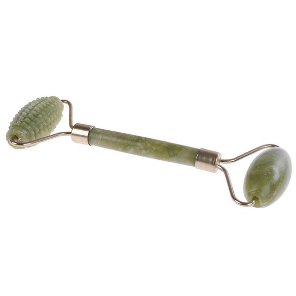 

natural facial beauty massage tool double head roller jade face thin slimming body head neck natural jade drop shipping