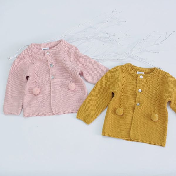 

spring autumn pure color cardigan clothing long sleeve knit children girls sweater coats, Blue;gray